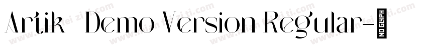 Artik   Demo Version Regular字体转换